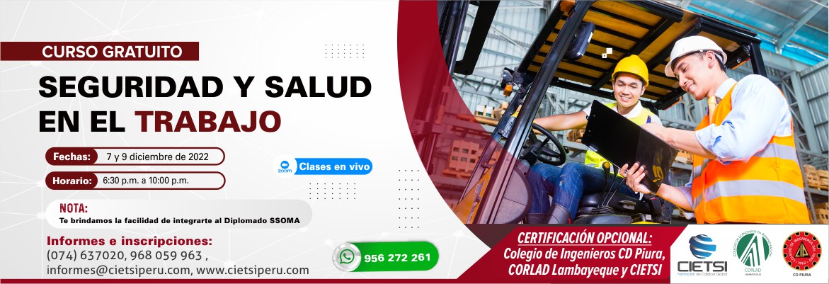 CURSO SEGURIDAD Y SALUD EN EL TRABAJO 2022